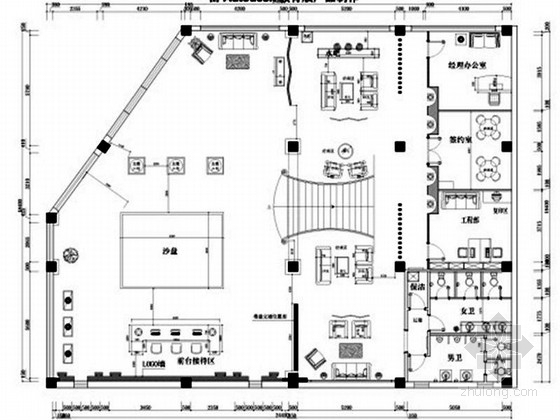 室内软装平面图资料下载-[山西]新古典售楼处软装室内设计配饰方案
