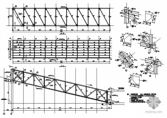 14m跨钢结构图纸资料下载-某24m跨连廊结构图