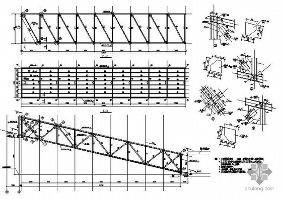 5m跨型钢结构图集资料下载-某24m跨连廊结构图