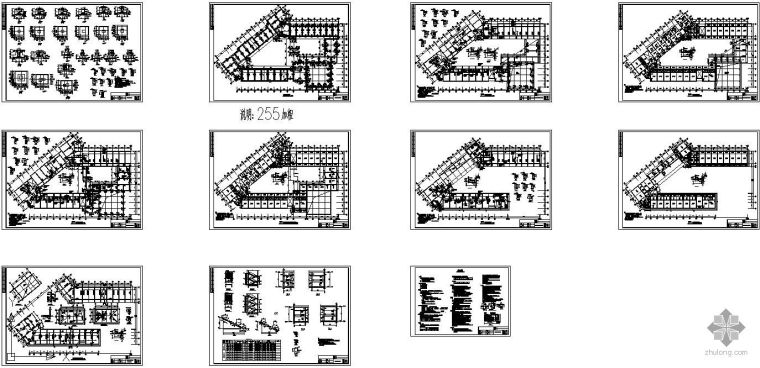 三层职工宿舍资料下载-某三层砌体砖混全套结构设计图