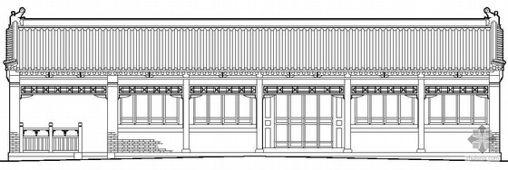 中式一层效果图资料下载-某一层古建建筑扩初图