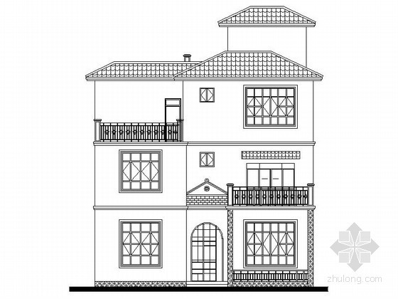 农村新型别墅设计图资料下载-某地三层新型农村别墅建筑设计方案