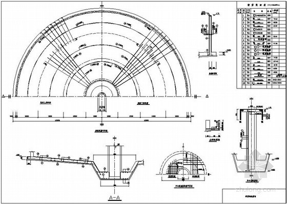 圆形水池底板资料下载-某圆形水池构造详图