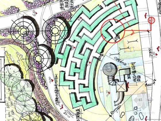 居住区细部平面图CAD资料下载-居住区细部景观扩初设计方案