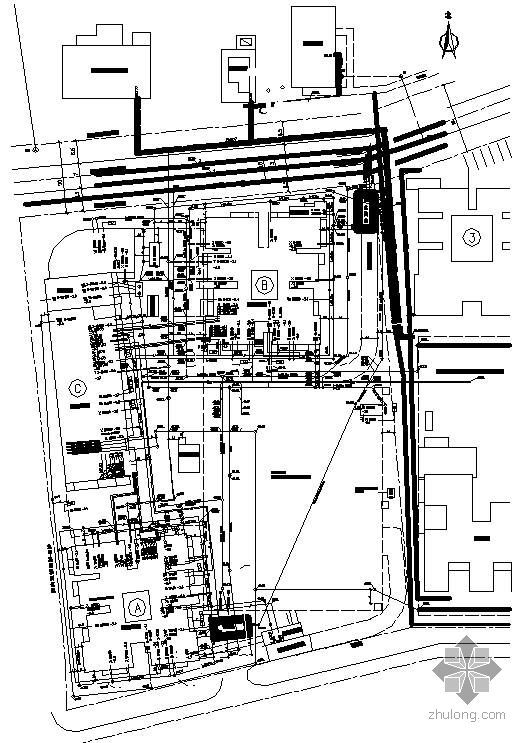 市政综合管线基础资料下载-某小区市政管线综合设计图