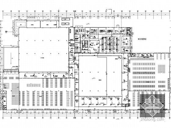 [江苏]工厂新建工程空调通风防排烟系统设计施工图（工艺性空调）-舒适空调平面图