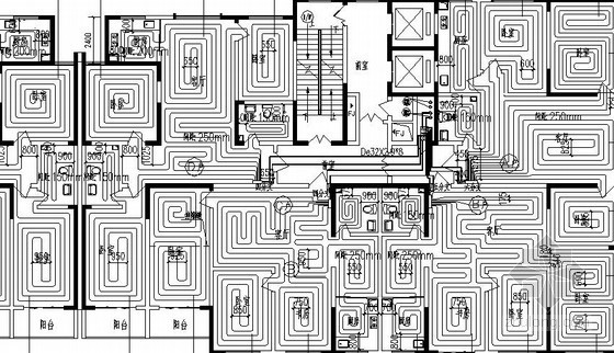 地暖干管系统图资料下载-[山西]高层住宅楼地板辐射采暖及防排烟系统设计施工图