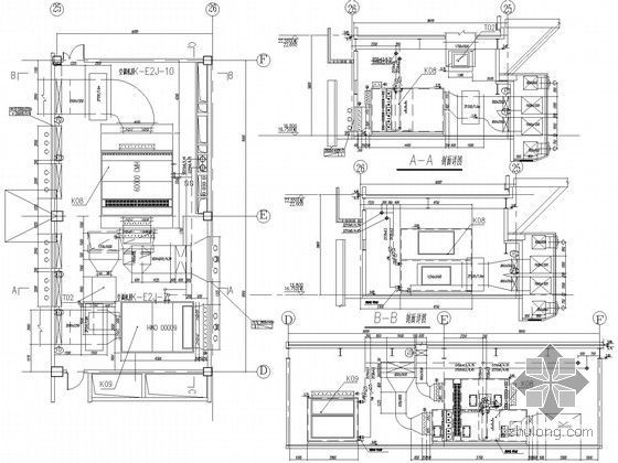 [上海]世博馆暖通空调设计全套施工图纸109张-空调机房平剖面详图