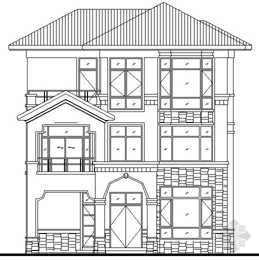 砌体建筑结构图纸资料下载-广东某三层别墅建筑结构图纸（3-330型别墅）