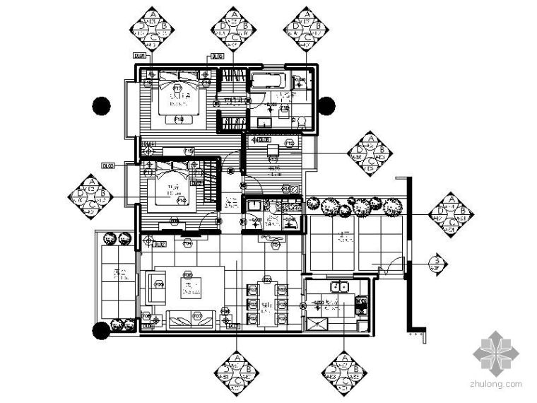 广州市标准化图集资料下载-[广州]标准化样板房A户型三居室施工图
