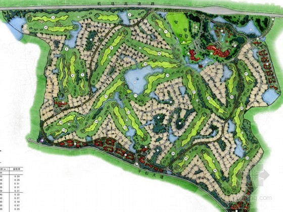 高尔夫练习场围网结构方案资料下载-[长沙]高尔夫社区概念性规划方案