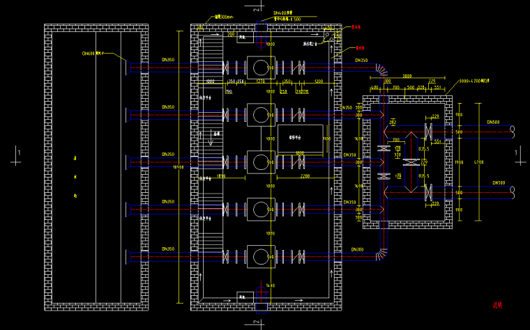 自来水厂工艺设备设计资料下载-自来水厂二泵房平面图