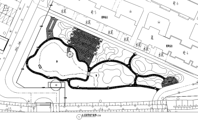 景观施工图改造说明资料下载-中学内老游园改造景观施工图