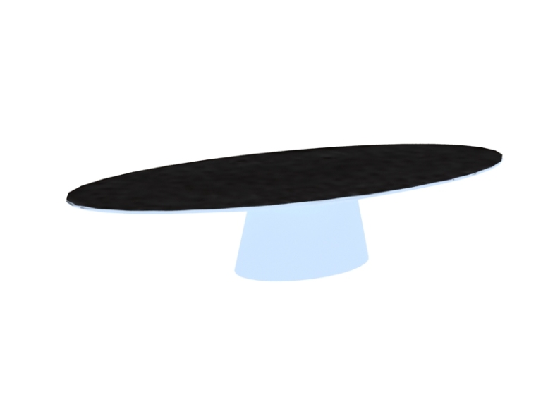 cad桌子模型资料下载-时尚椭圆桌子3D模型下载