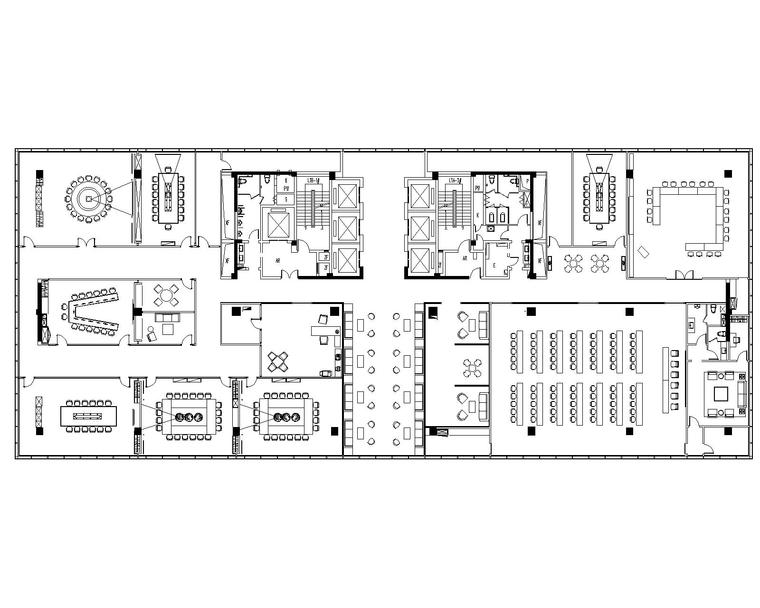 [浙江]现代--杭州英飞项目施工图+效果图-立面索引图