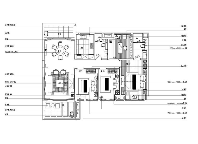 样板间CAD案例资料下载-[广东]中式惠州城市广场样板房施工图（包含CAD+实景图）