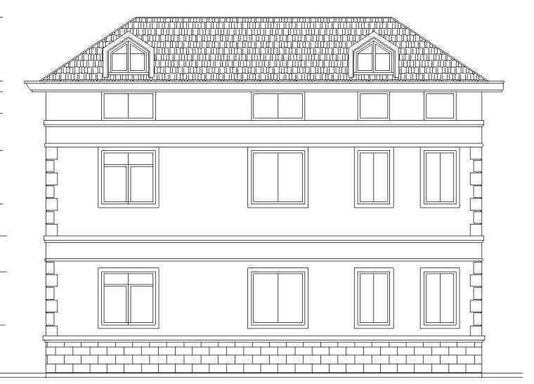 三层现代独栋别墅资料下载-现代风格二层半独栋别墅建筑施工图设计
