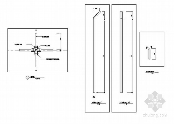 入口灯柱节点大样图- 