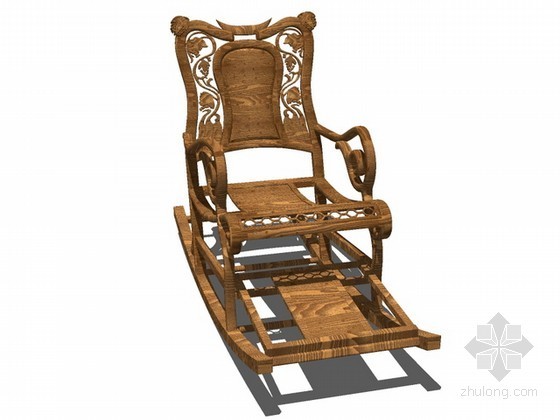 现代摇椅草图模型资料下载-中式摇椅