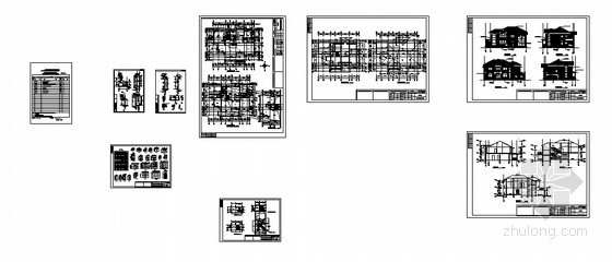 某二层高档别墅设计图（含效果图）-剖面 