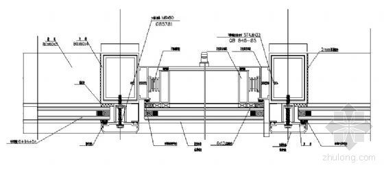 玻璃幕墙开启扇做法资料下载-明框玻璃幕墙开启扇横剖典型节点