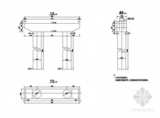 空心板桩柱式桥墩资料下载-4×12米预应力混凝土空心板桥墩构造节点详图设计