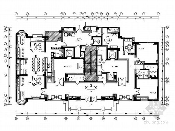 平面图cad首层资料下载-[广东]房产公司大厦首层大堂公共区域装修施工图（含物料表）