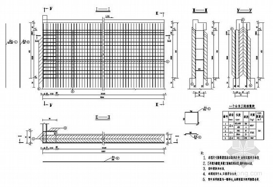 桥台耳背墙钢筋图纸资料下载-1-8m城市桥轻型桥台台身钢筋构造节点详图设计