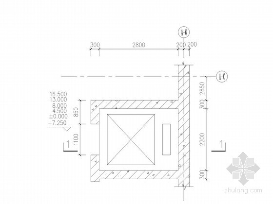 福建大剧院图纸资料下载-[福建]5层大剧院电梯详图