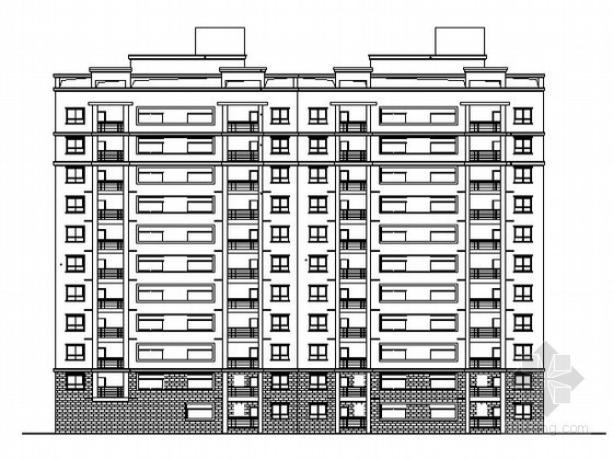 十一层塔式建筑资料下载-某十一层住宅建筑扩初图