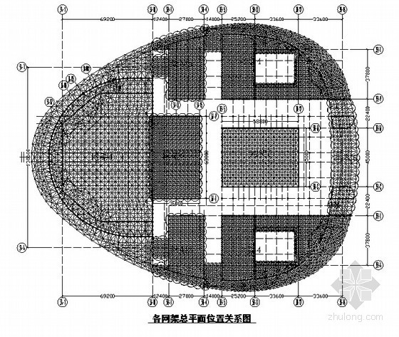 大坡面屋面钢结构详图之一资料下载-[天津]体育馆屋面网架工程施工组织设计
