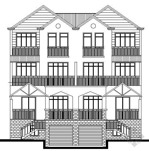 异形山地建筑施工图资料下载-某三层山地别墅建筑施工图