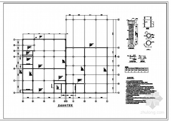 彩板天沟节点图资料下载-某钢框架汽车展厅结构设计图