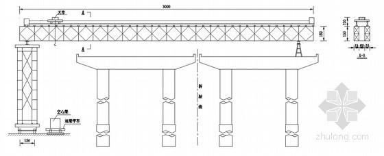 桥梁龙门吊资料下载-桥梁固定式双龙门架构造图