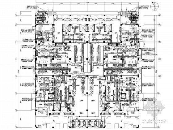 多层娱乐餐饮建筑空调通风及防排烟系统设计施工图（含洁净设计）