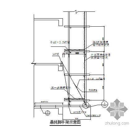 学校脚手架方案资料下载-广东某高层住宅楼脚手架施工方案（悬挑式 高度78.5m）