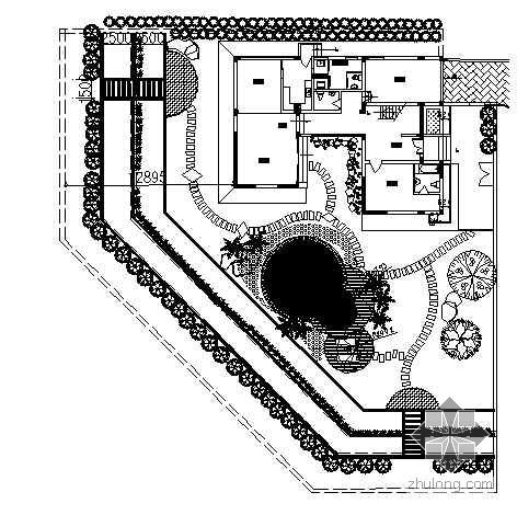 庭院设计资料下载-某别墅庭院环境设计图纸