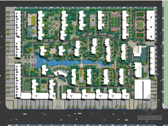 简约风格景观方案资料下载-[安阳]现代简约风格居住区景观设计方案（二）