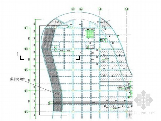 [贵州]框架结构商务中心工程高大支模施工方案（116页 多图 专家论证）-楼层平面图 
