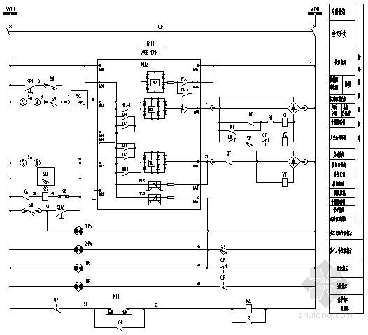 变电所二次控制原理图资料下载-10kv变电所控制原理图