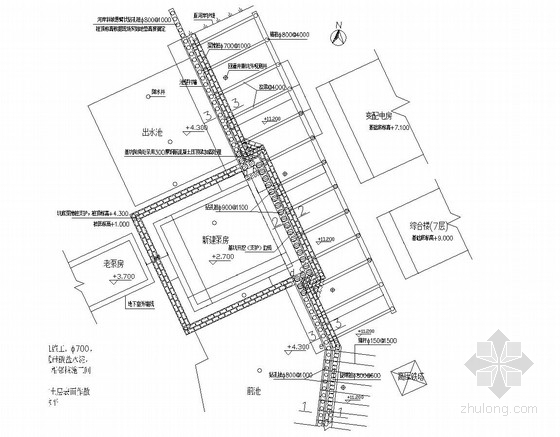 桩锚支护锚杆施工资料下载-锚拉桩加锚杆基坑支护施工图