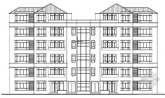 六层公寓建筑图纸资料下载-某六层复式公寓建筑建筑方案图