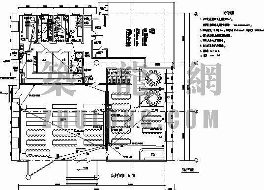 职工食堂平面建筑方案资料下载-某职工食堂电气施工图