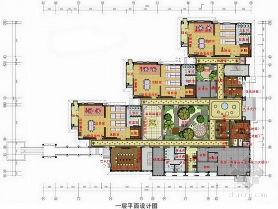 美国幼儿园室内设计资料下载-[杭州]东南亚风格幼儿园室内设计方案图