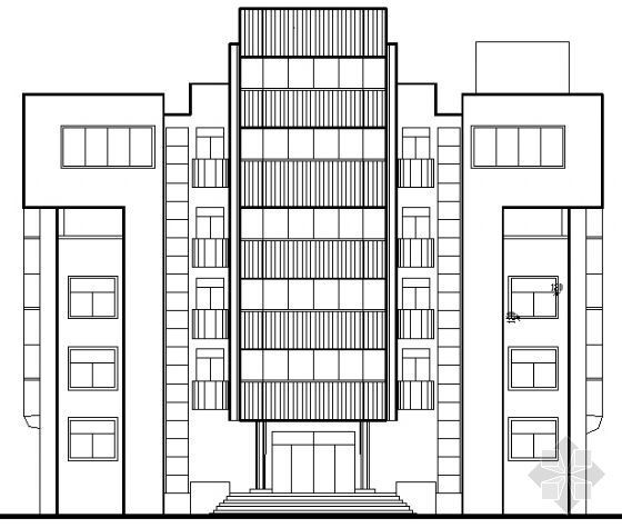 六层框结构办公楼图纸资料下载-某六层办公楼建筑施工图