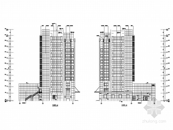 300平米建筑及结构图资料下载-[河北]11层框架剪力墙结构综合楼结构图（含建筑图）