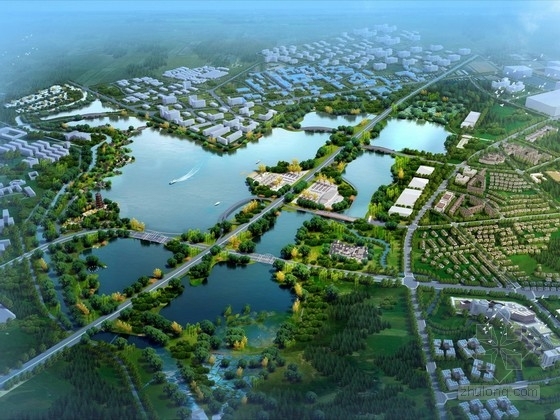 滨水景观规划案例研究资料下载-[成都]可持续发展生态滨水景观规划设计方案