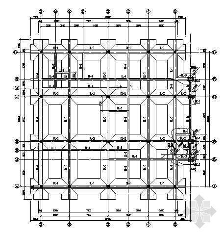 三层框架结构综合楼结构图资料下载-某三层框架综合楼结构图纸