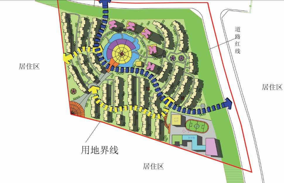 道路分析圖 設計師: 肖代利 作品類型: 建築設計 項目類型: 城市規劃