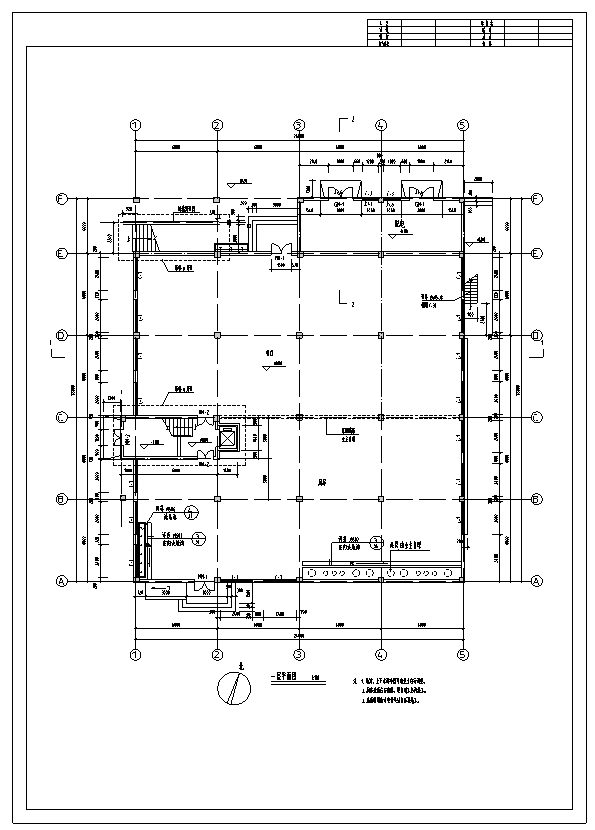 某生态园餐厅室内设计平面施工图（10张）-一层平面图